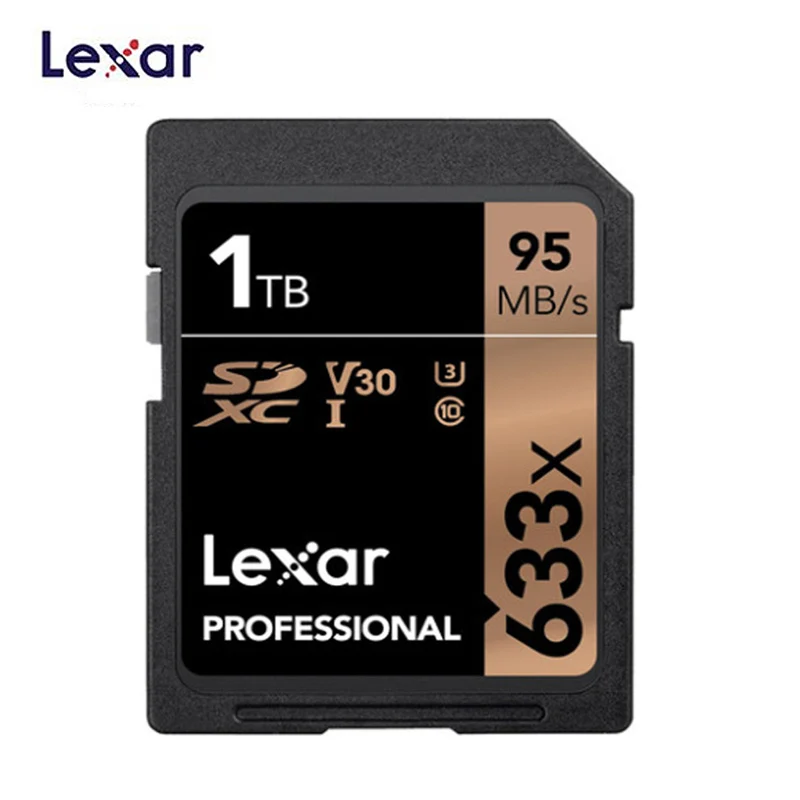 Lexar SD карты 633x 95 м/с 32 Гб U1 SDHC 64 Гб 128 ГБ 256 ГБ 512 г U3 SDXC карты памяти класса 10 для 1080p 3D 4K видео Камера - Емкость: 633X 1TB