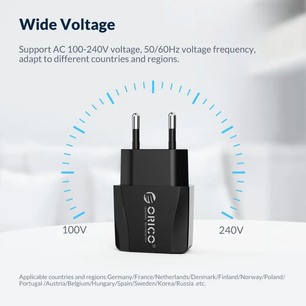 Зарядное устройство Orico 10 Вт 2xUSB A черный/белый цвет|usb charger|orico usb chargercharger for |