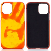 suitable for apple iphone 12 heat sensitive color changing mobile phone case 12 pro frosted soft leather promax