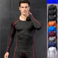 new mens compressions t shirt long sleeves tops shirts bodybuilding running cycling sports jersey quick drying sports t shirt