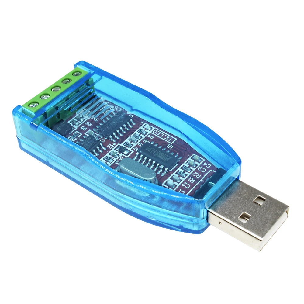 Transparent Blue Industrial USB To RS485 Converter Upgrade Protection TOP | Обустройство дома