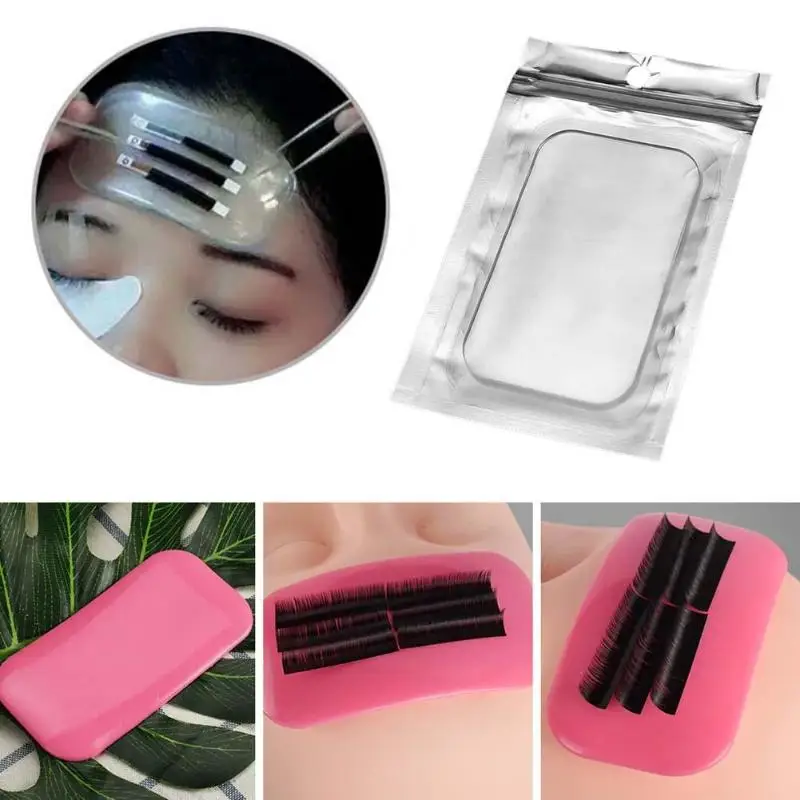 Силиконовая наклейка на лоб Накладка для наращивания ресниц растительный