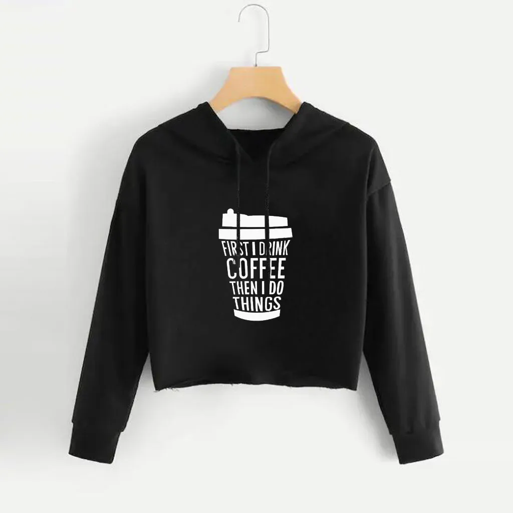 Женская Повседневная укороченная кофта с длинным рукавом и надписью I Need