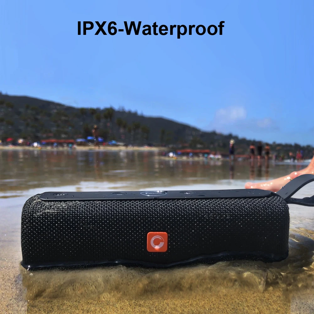 Портативная беспроводная Bluetooth Колонка DOSS E go ll IPX6 с микрофоном|Портативные