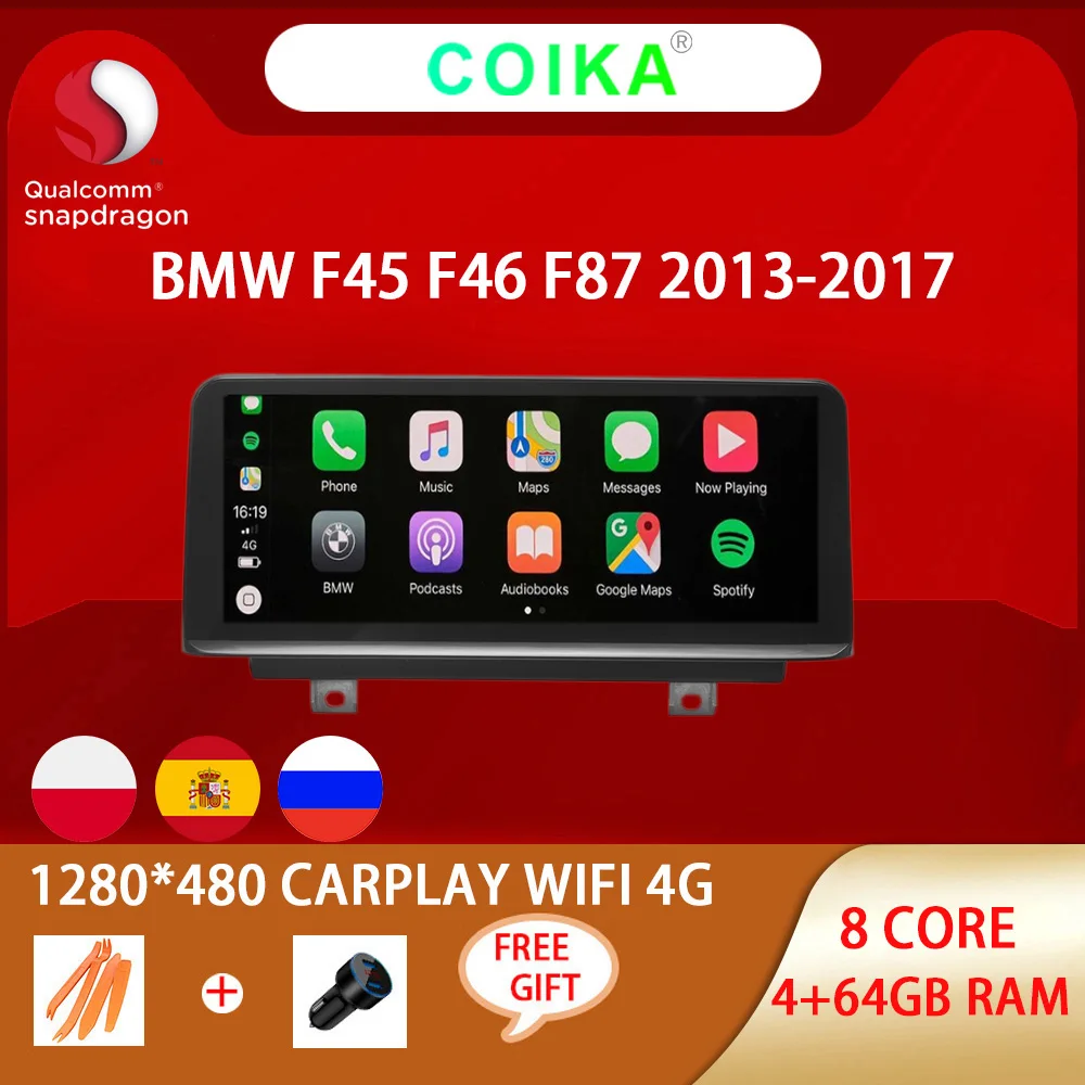 8 ядер 4 + 64G IPS сенсорный экран стерео автомобильный мультимедиа для BMW F45 F46 F87 2013 2017