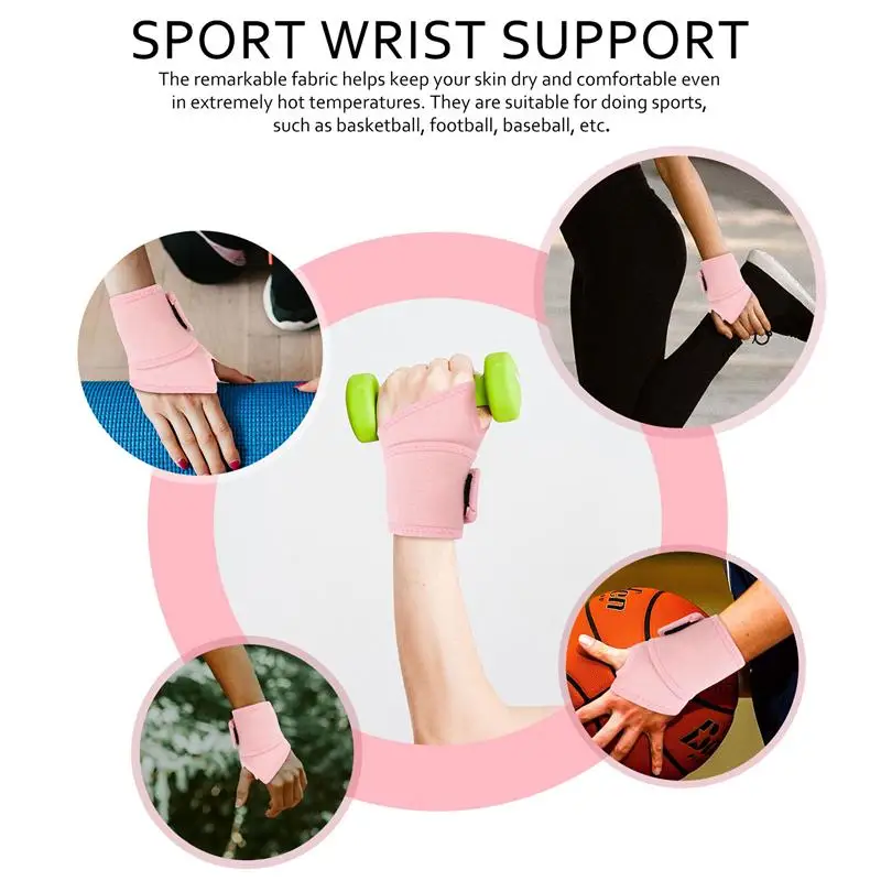 

2pcs/Set Sport Wrist Band Protective Support Palm Wrap Compression Wrist Brace Wrist Compression Bands For Outdoor Sport