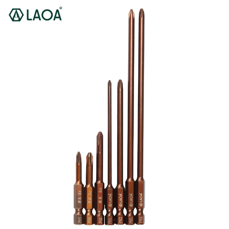 LAOA 2 шт. S2 сплав Сталь насадки для отвертки Ph1 Ph2 бит электрического шуруповерта