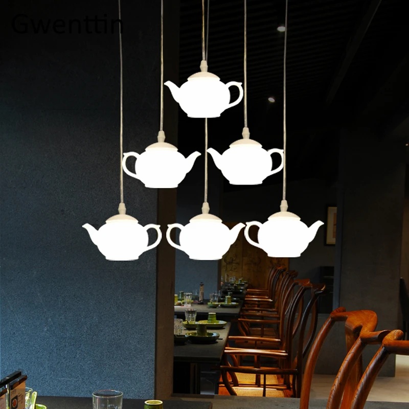 Luces colgantes de tetera Led modernas para comedor, cocina, dormitorio, accesorios de iluminación, decoración nórdica Industrial para el hogar