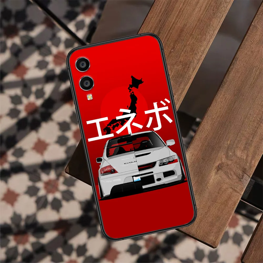 

M-Mitsubishi Car EVO Phone Case For HUAWEI Honor 7 8 A 9 X Mate 10 i 20 V 40 Lite Pro Y7 2019 black Bumper Painting Coque