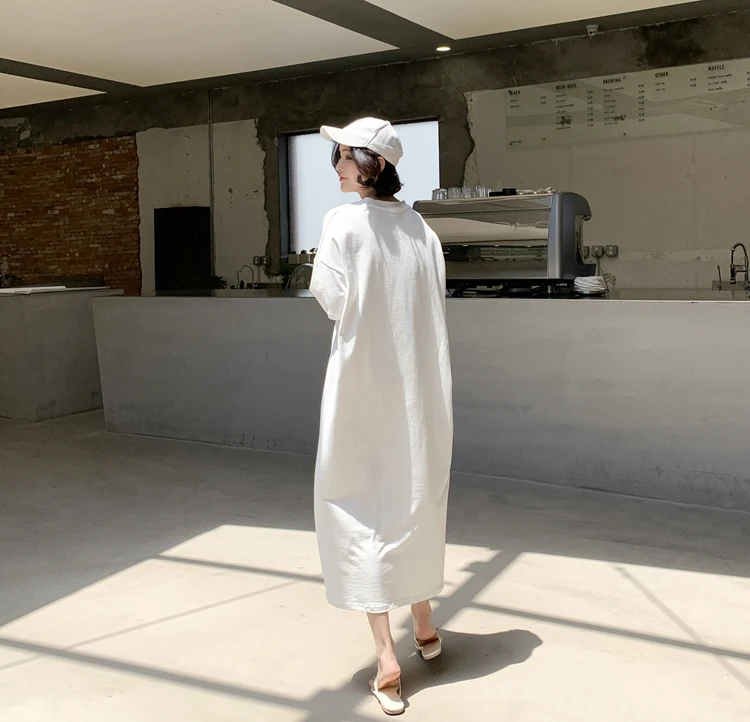 Новинка 2020 модная уличная одежда длинное платье макси с надписью и женское