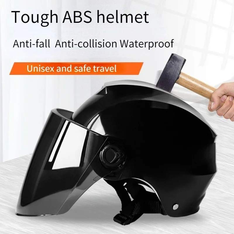 

Мотоциклетный шлем, всесезонный защитный ABS мотошлем, с аккумулятором, для женщин/мужчин