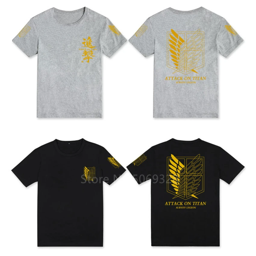 Рубашка атака на Титанов для мальчиков и девочек одежда косплея из японского