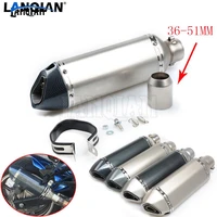 universal 51mm stainless steel modified exhaust motorcycle exhaust pipe muffler for hond xr230motard xr250motard xr400motard
