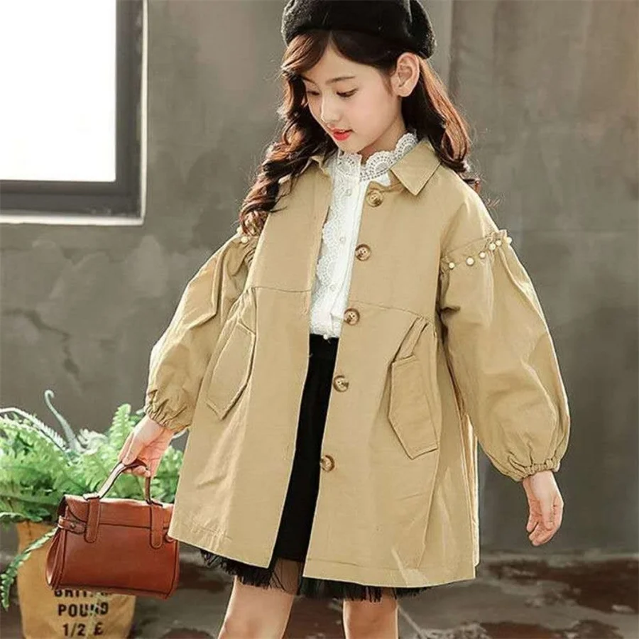 Демисезонная ветровка для девочек детская однотонная верхняя одежда с капюшоном