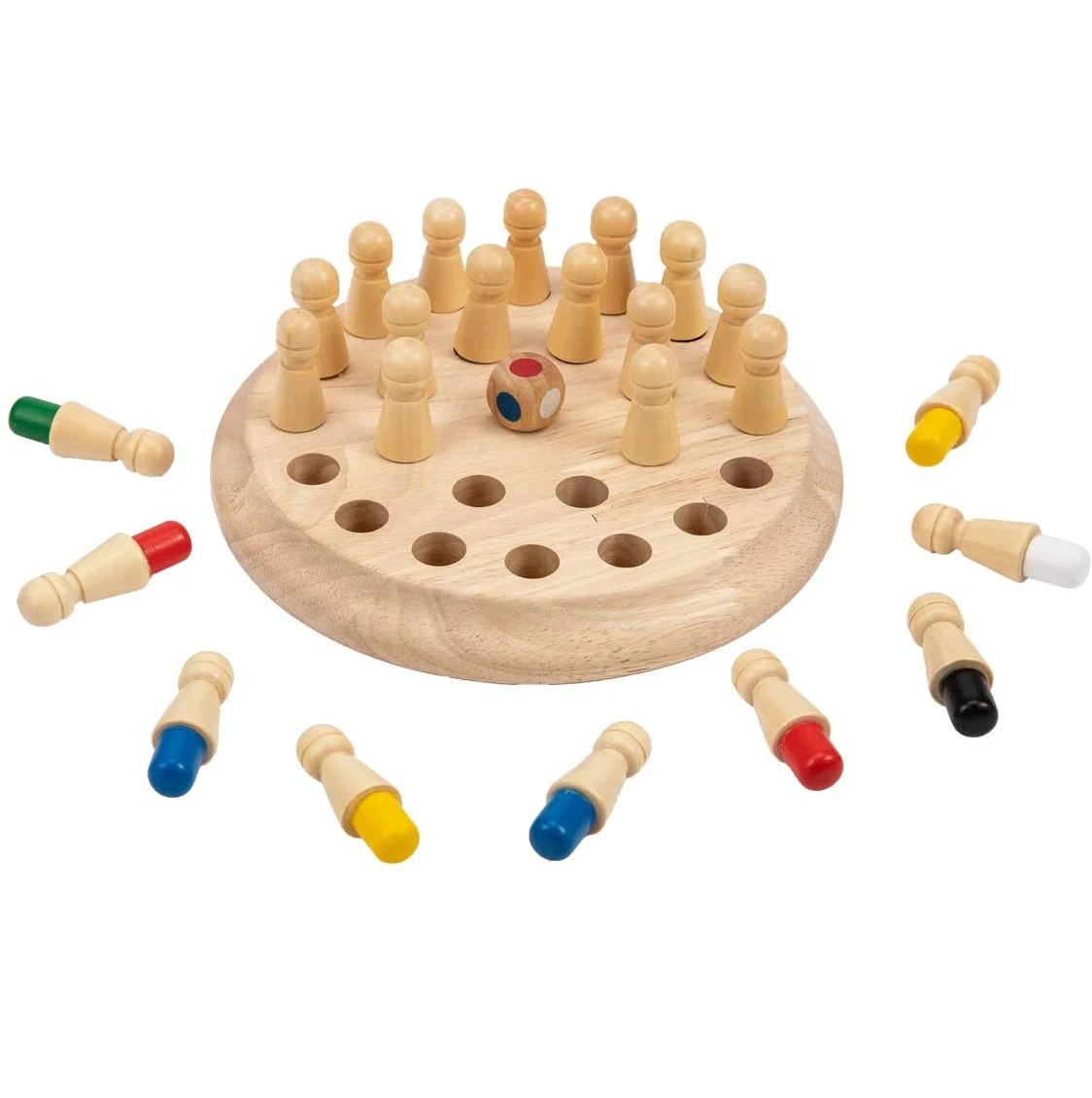

Kids Wooden Memory Match Stick Chess Fun Color Game Board Puzzles Educational Color Cognitive Ability Learning Toys for Children