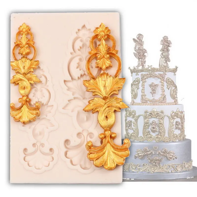 Европейский ретро тиснение шаблон Форма Торт Шоколад 3D формы пищевого качества