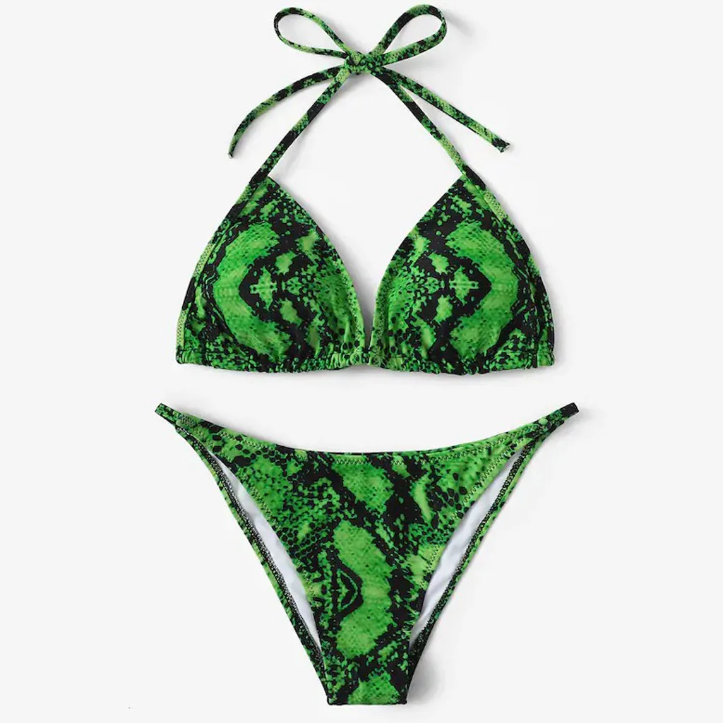 

Snake Print Sexy Swimwear Women Swimsuit High Waist Biquini Thong Bikini Set Swimwear Beach Maillot De Bain Femme Monokini