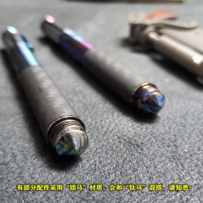 Online Mack Walker Kualitas Tinggi Timascus Pena Taktis Pertahanan Diri Pena Dengan 0.7Mm Isi Ulang