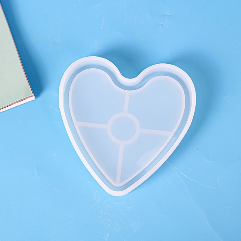 

Round/Heart/Plum Blossom Coaster Epoxy Molds Resin Casting Molds for Making Coasters DIY Resin Artwork