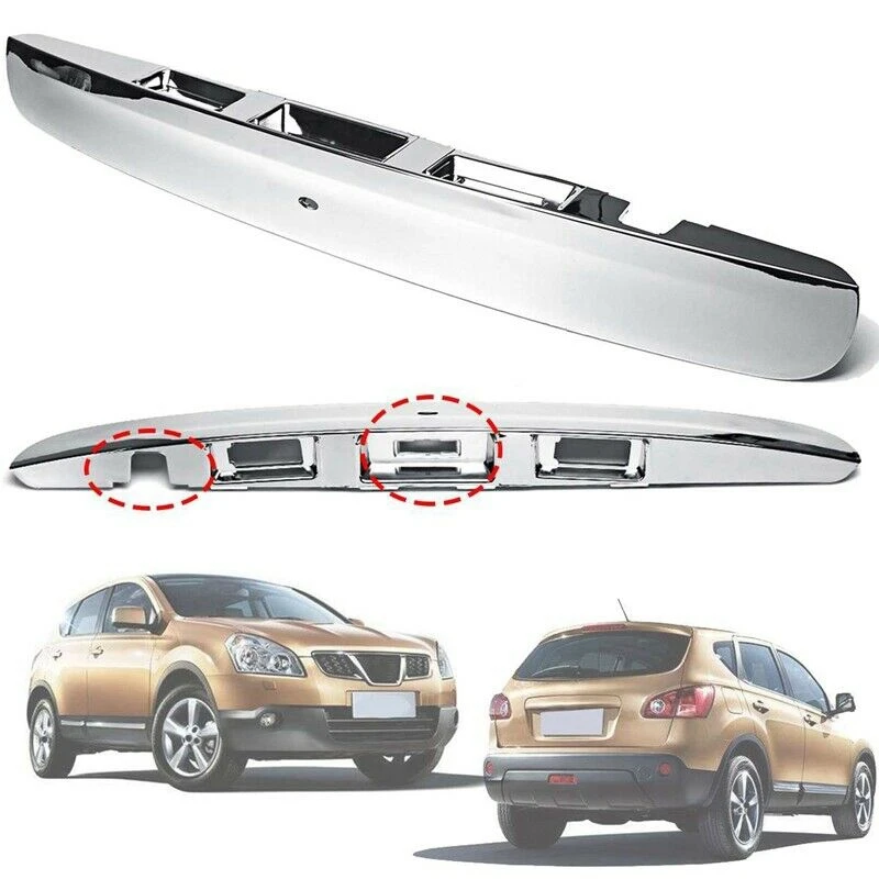 

Хромированная крышка багажника для Nissan Qashqai J10 2007-2014 с отверстием для камеры