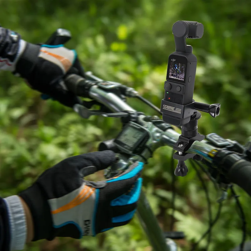 

DJI pocket 2 Bicycle Motorcycle Aluminum Alloy Body Pocket Gimbal Fixing Bracket Set for DJI Pocket 2 Accessories