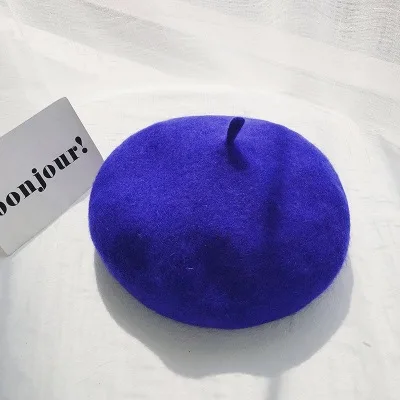 Berets blue Теплые, зимние, шерстяные кашемировые помпоны, шарф, розовый толстый с кроличьим меховым шаром, пашмины, большой палантин, Дамская шаль, акриловый шарф - Цвет: Berets blue