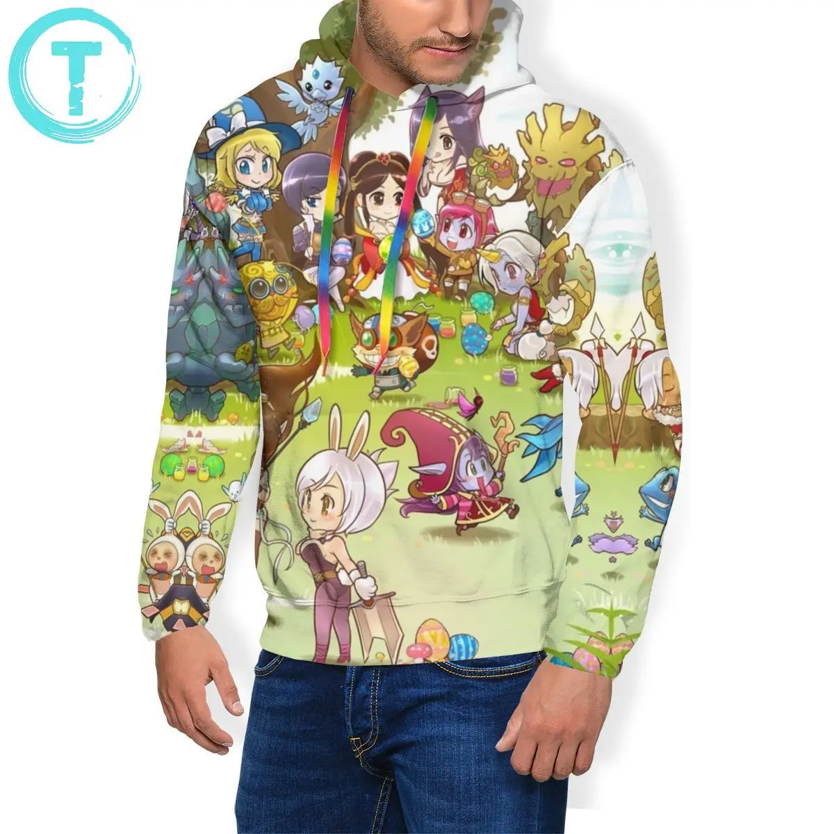 Толстовка Teemo с капюшоном Лига Легенд уличный осенний пуловер толстовка из