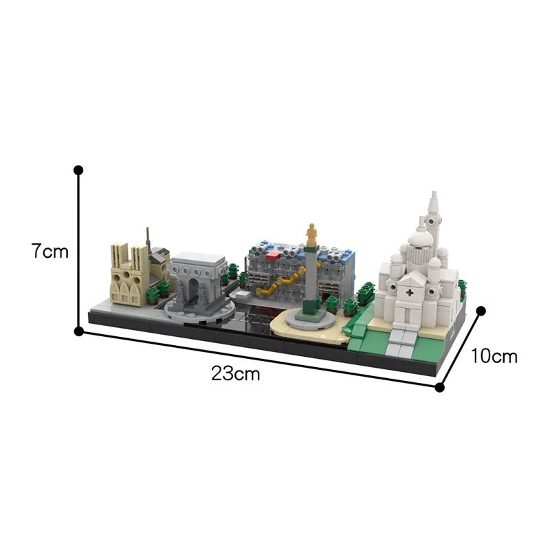 

Street View Paris Skyline Architecture City Scene House Model Constructor Educational Toys Building Blocks Bricks For Kids Gift