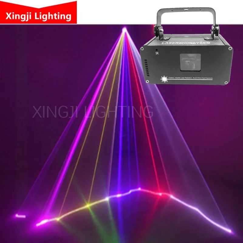 Профессиональный DJ лазер полноцветный RGB проектор с узорами линейный