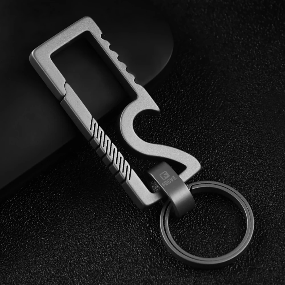 Титановый брелок для ключей EDC влюбленных пар Суперлегкий титановый с пряжкой в