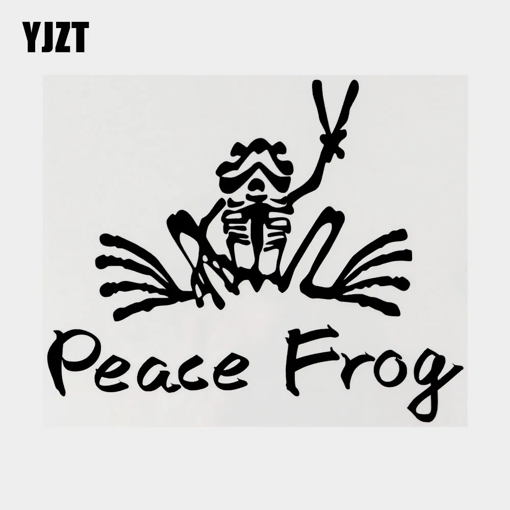 YJZT 14 5 см × 11 9 Peace Frog оригинальность виниловая животного наклейки на автомобиль