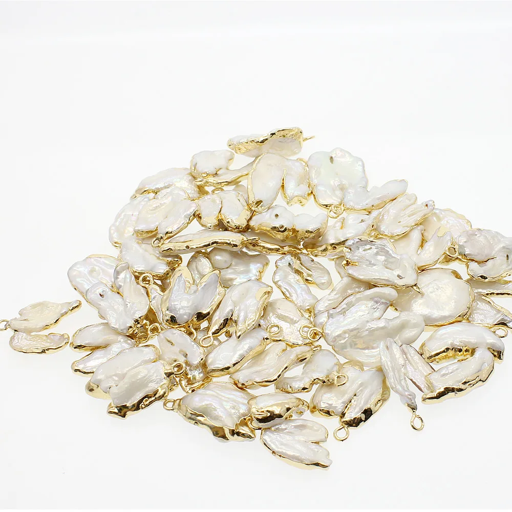 Подвеска из натурального пресноводного жемчуга неправильной формы ювелирное