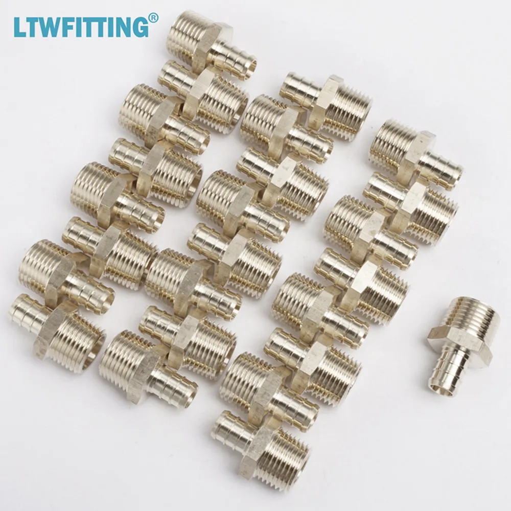 LTWFITTING Lead Free Brass PEX Adapter Fitting 1/2&quot x Male NPT Crimp Adaptor | Обустройство дома