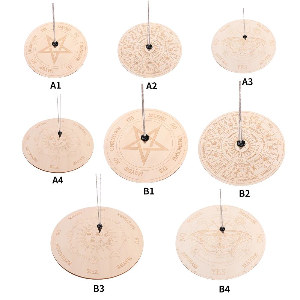 Маятниковая доска Wiccan с изображением гадания звезды солнца хрустальным