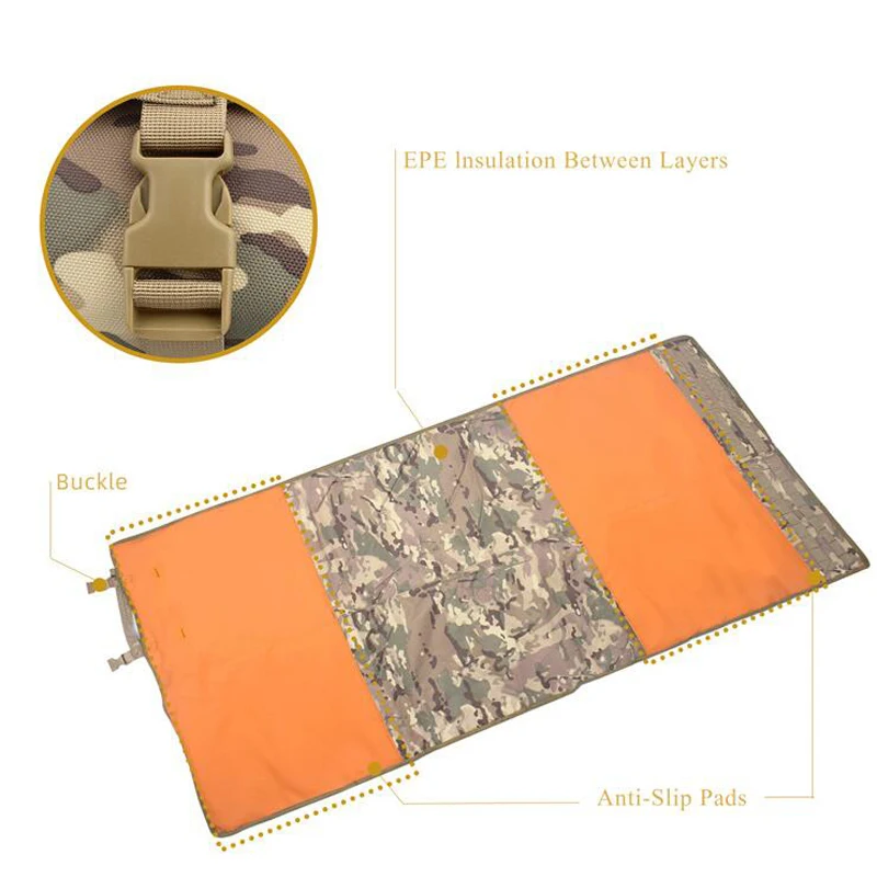 Тактический коврик для стрельбы легкий свернутый CP Камуфляжный кемпинга