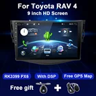 Автомагнитола на Android, 2 Din, GPS, мультимедийный проигрыватель для Toyota RAV4 Rav 4 2007-2011 с сенсорным экраном и навигацией