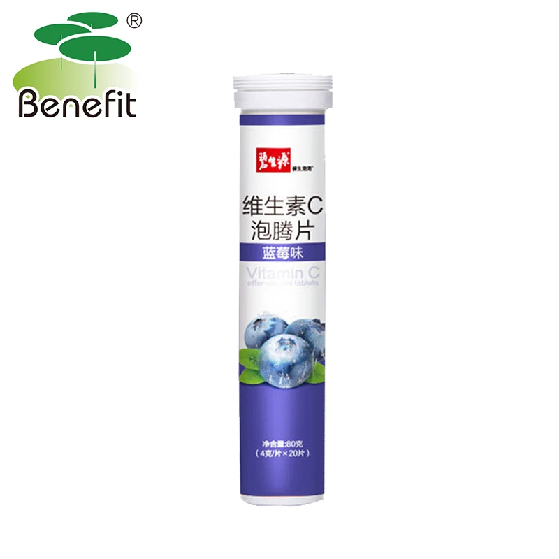 Шипучие таблетки с витамином C черничные напитки|Витамины и минералы| |