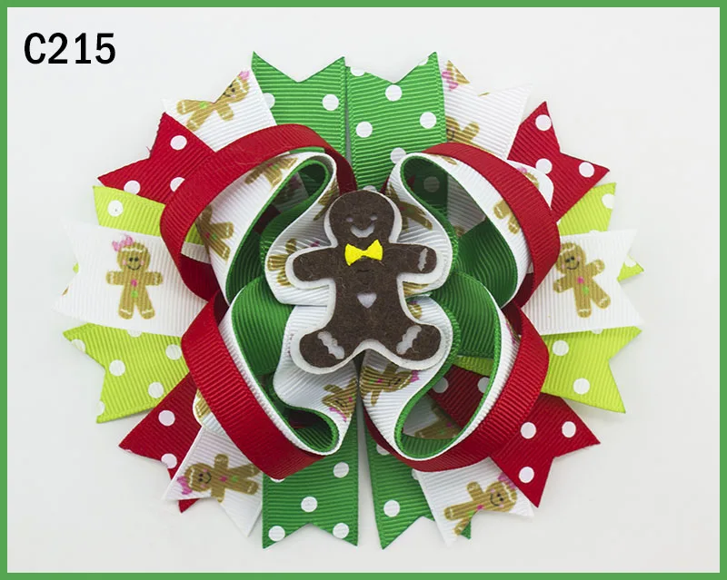 C Группа 30 шт. модные рождественские банты для волос Веселые бантики и коркер банты и модные банты для волос