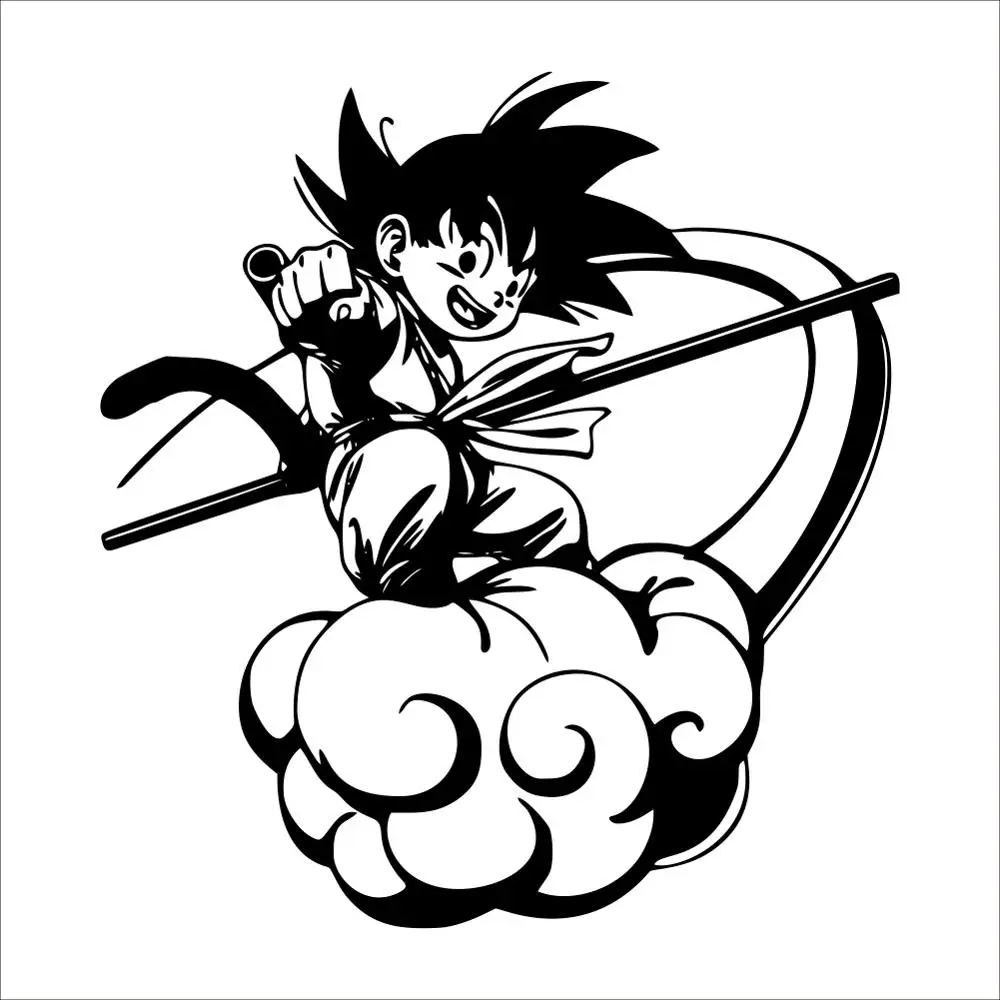 Мультфильм Dragon Ball Sun Wukong «сальто на облаке» виниловая наклейка на стену домашний декор для детей Гоку обои для комнаты Настенная Наклейка Фреска