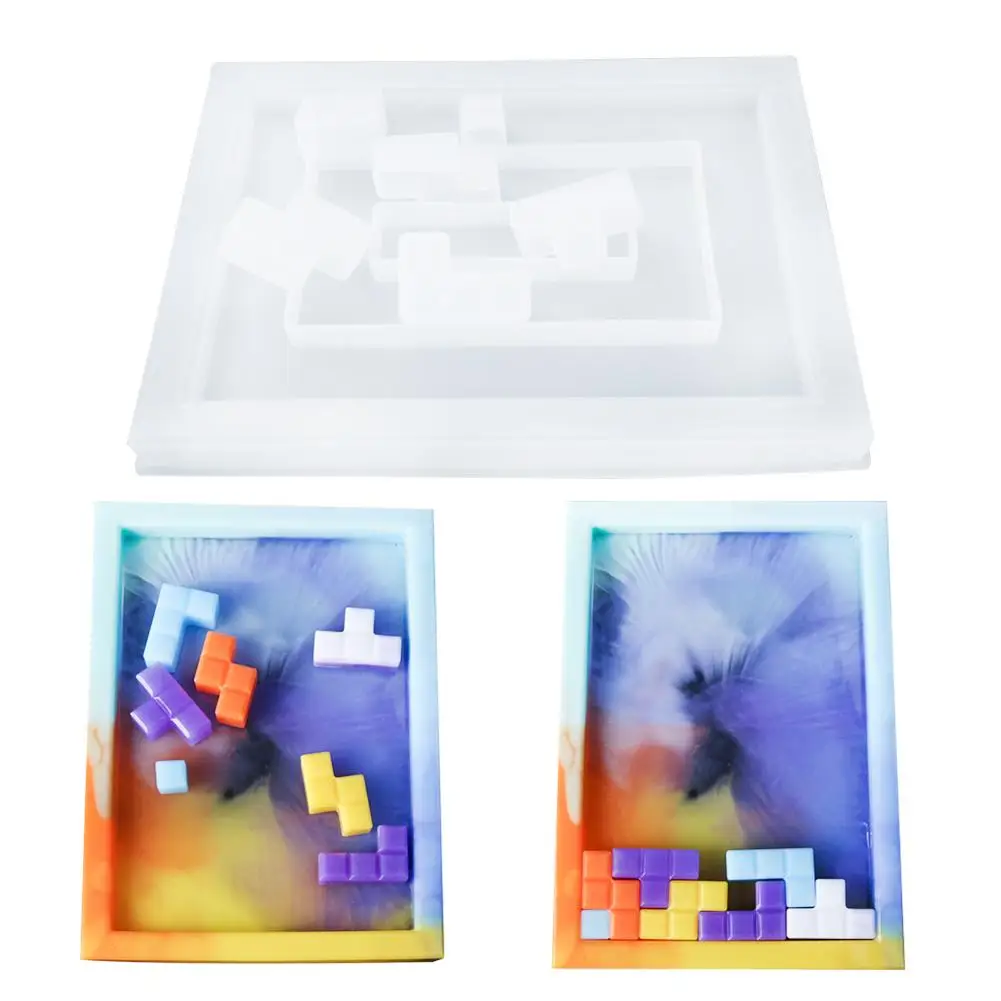 Эпоксидная смола форма силиконовая Tetris Cube Tray корзины ручной работы для хранения