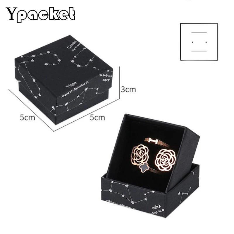 5 шт. квадратные свадебные серьги коробка для колец различные стили ювелирная