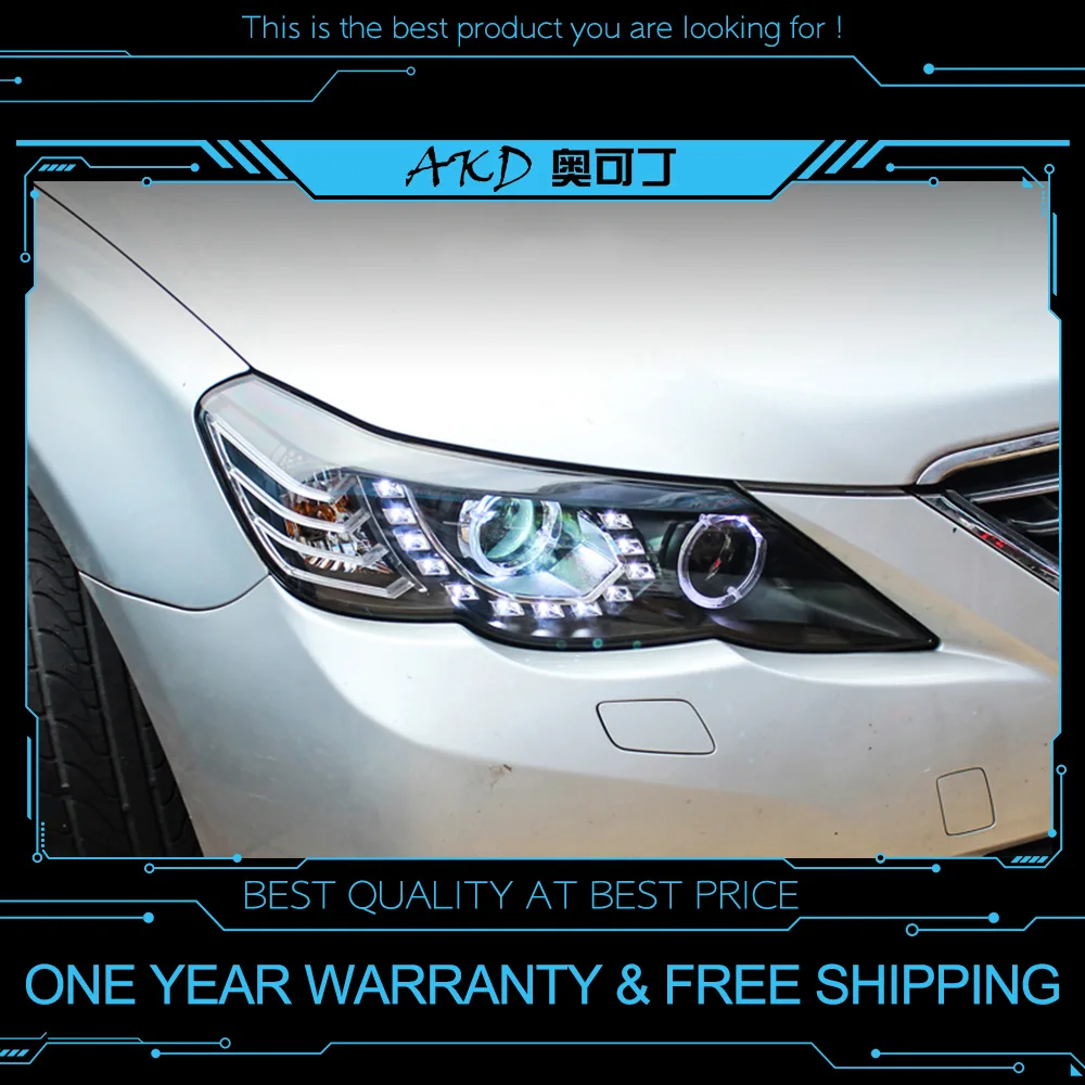 AKD тюнинг автомобильных фар для Toyota Mark X REIZ 2010 2012 светодиодные фары DRL ходовые огни