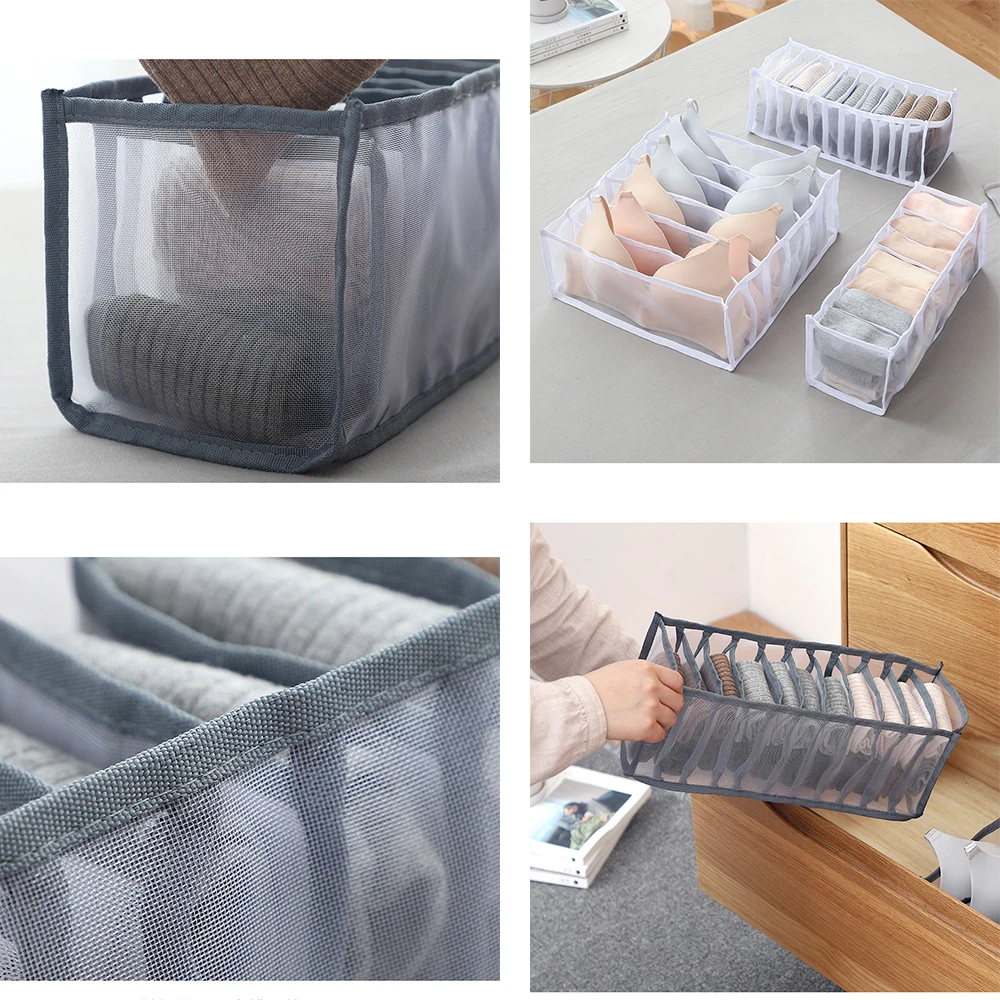 Ящики для хранения нижнего белья Органайзер Разделитель ящика Складные дышащие