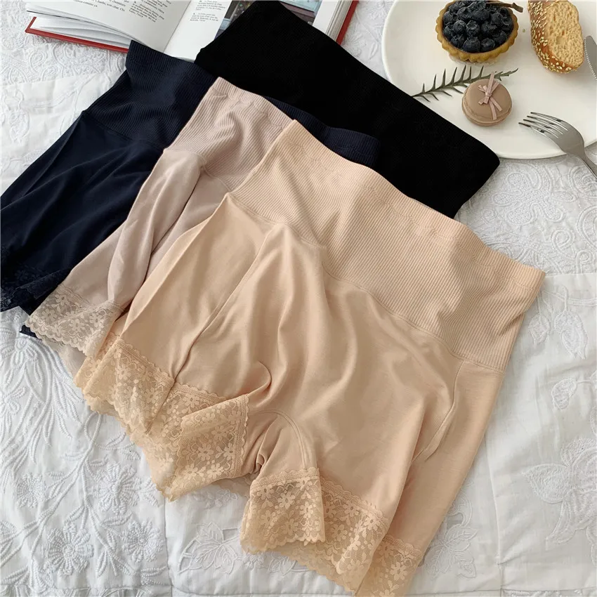 Летние безопасные шорты черные трусы со средней талией женское нижнее белье
