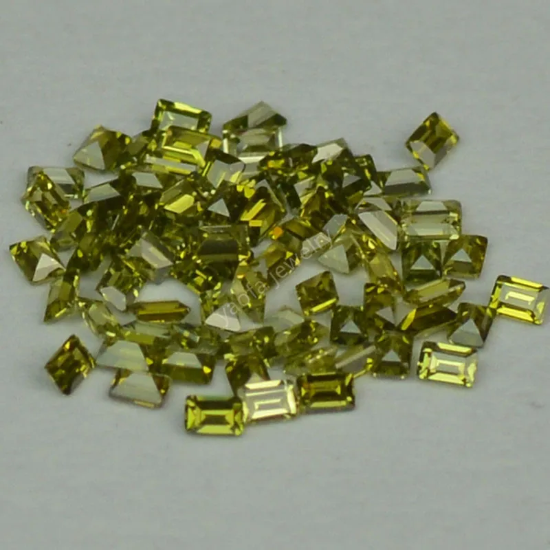 Распродажа 1x1 5 ~ 3x6 оливковая зеленая Прямоугольная форма параллельный шаг вырез