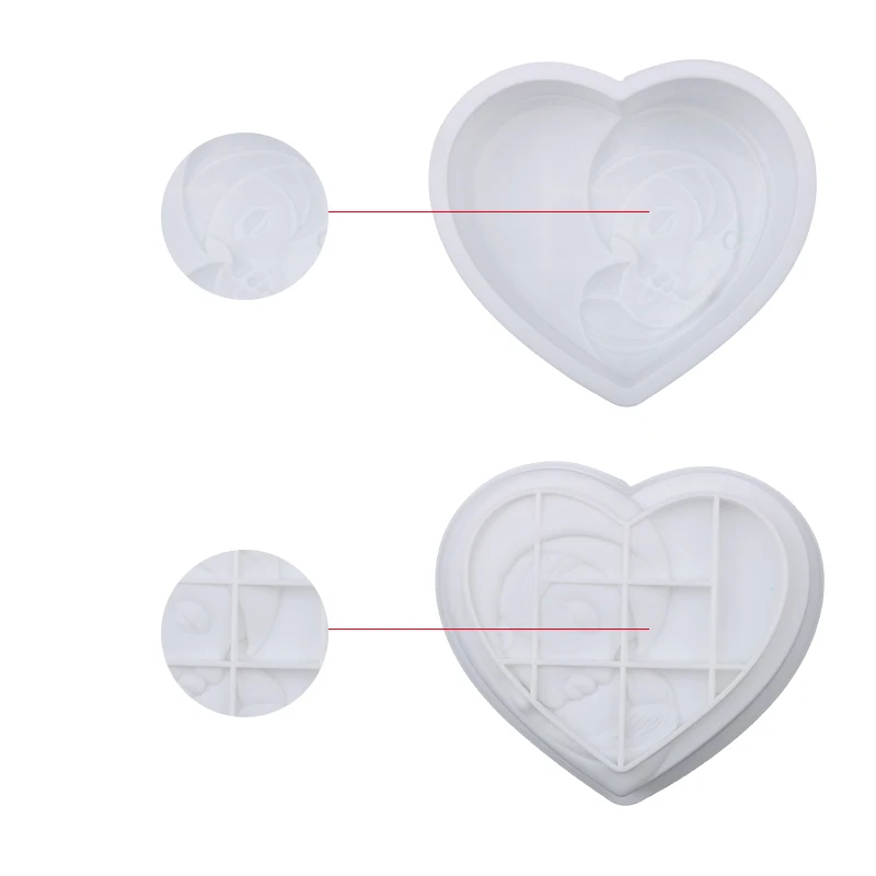 Силиконовая форма для выпечки в форме сердца| |