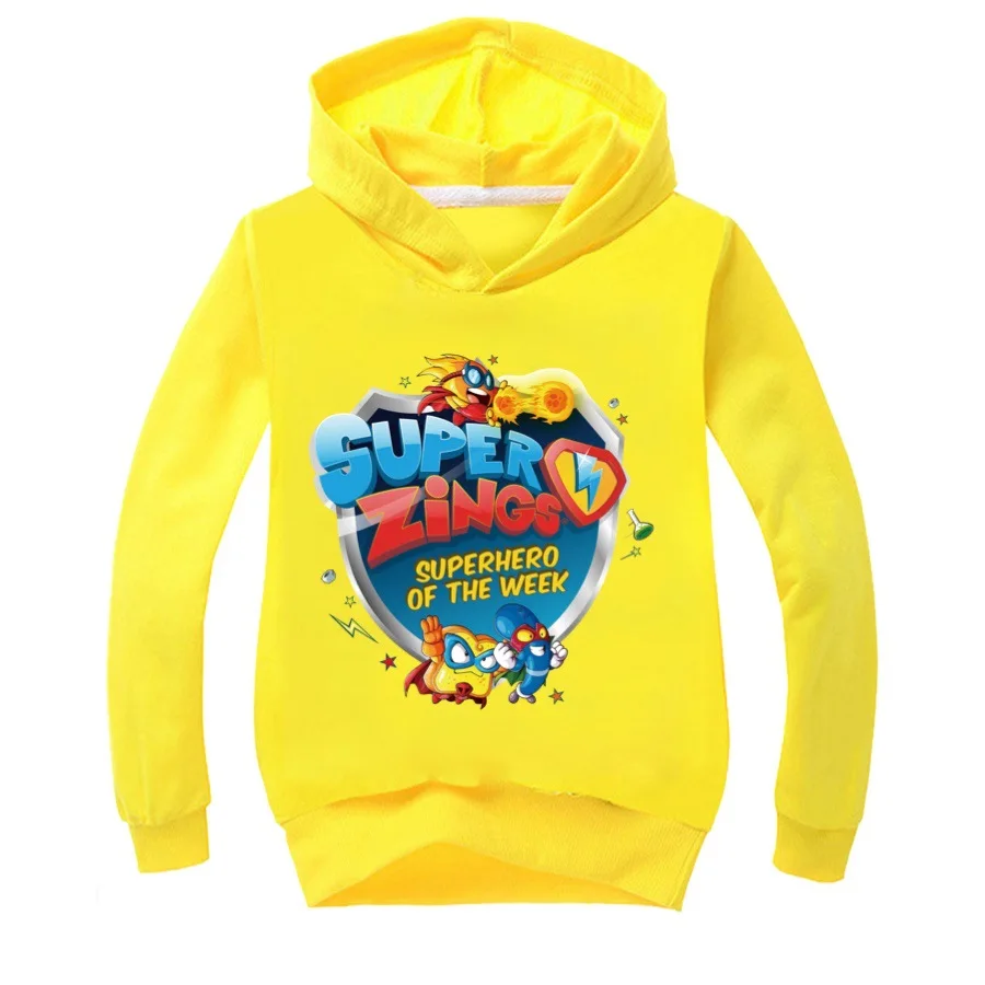 Весенняя детская одежда с принтом Super Zings Serie игровые худи свитшот для маленьких
