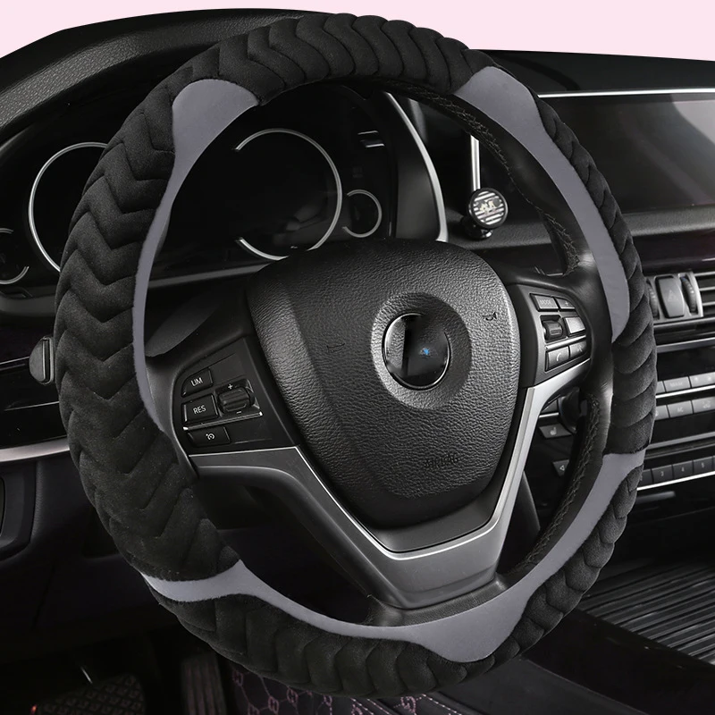 

Car steering wheel cover handle cover for Winter,Universal non-fading steering wheel cover Suitable diameter 38CM