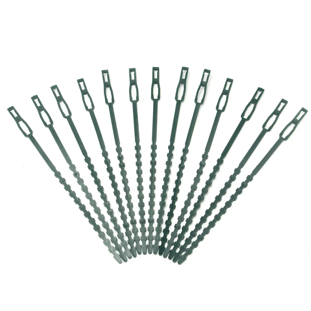30 шт./лот регулируемые пластиковые кабельные стяжки для растений Многоразовые