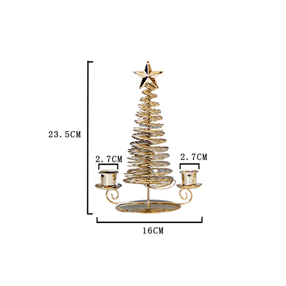 

Metal Candelabra Silver European Elegant Christmas Tree Candle Holder Stand Dining Table Christmas Party Props Home Furnishing